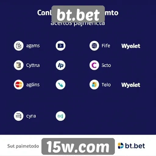 Métodos de pagamento aceitos no bt.bet